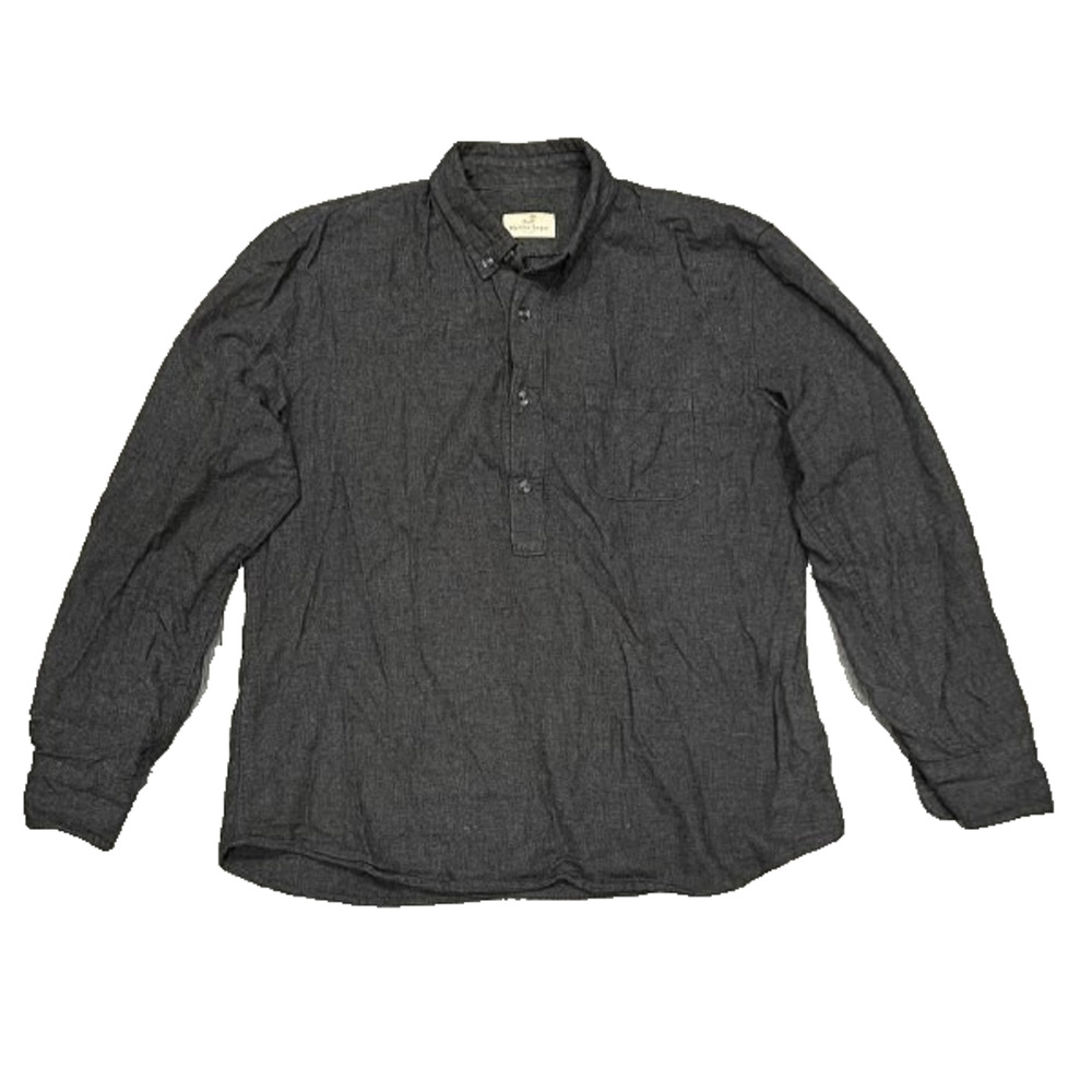 Marine Layer Stretch Long Sleeve Cotton Y2K Shirt T-shirt Gray Medium A005766